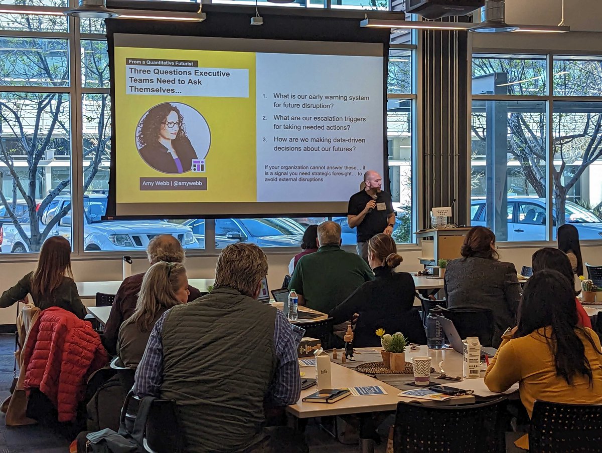 This morning at #GCSS23, changemakers have already heard from @filipc_sara of @BeHumane_co and explored how to become a citizen futurist with @seanthenerd! Still to come: project roadmapping & a visit to @ASU's Creativity Commons. #educationfutures #WeAreShapingEDU #dreamdodrive