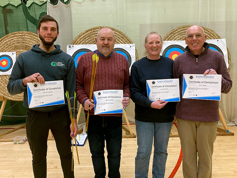 Another fantastic group of archers have finished the beginner's course - well done to Maciej, Bob, Liz and Don #Williton #Bridgwater #Minehead #Watchet