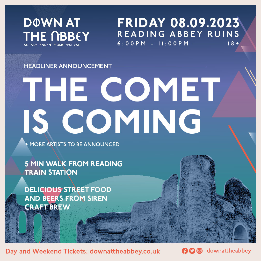 DownattheAbbey's tweet photo. 📯 Friday Headliner Announcement 📯

Acclaimed cosmic trio @cometcoming will headline our Friday night.

🎟 @Gigantic Tickets on-sale: https://t.co/qf8GEPIqgh https://t.co/p3r4ZZj3dT
