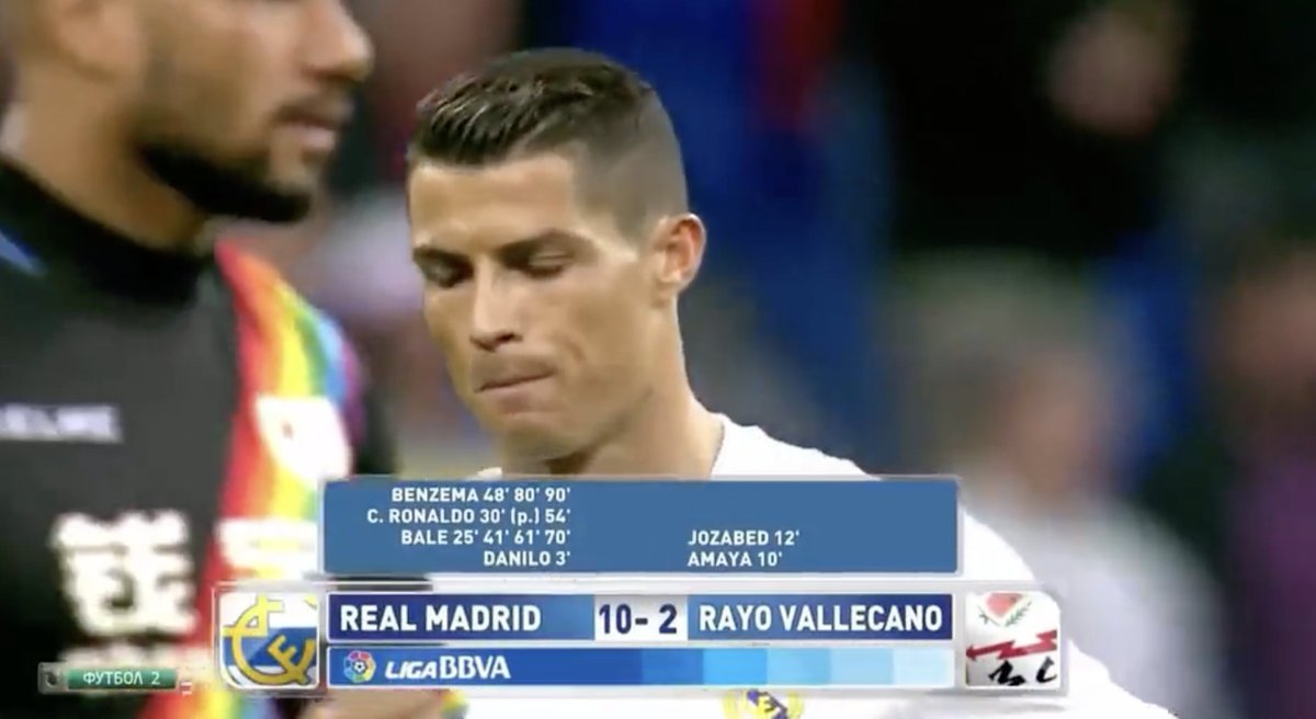 ArobaseGiovanny's tweet photo. Quadruplé de Bale
Triplé de Benzema
Doublé de Cristiano Ronaldo

La boucherie que c'était mdr https://t.co/P8Mi6oEU4f
