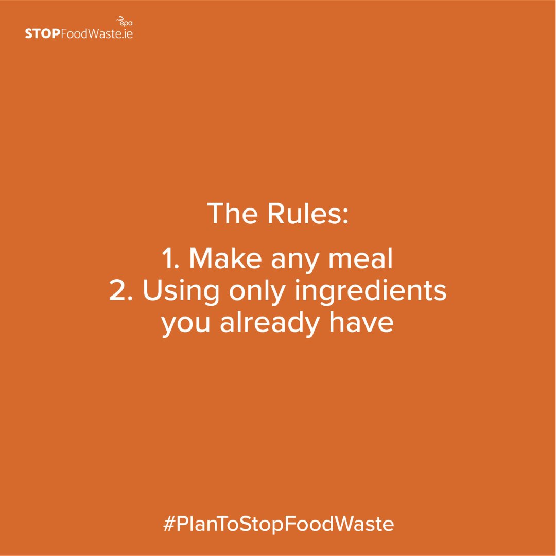Stop_Food_Waste's tweet photo. Save yourself one extra trip to the supermarket this week by taking the #UseWhatYouHaveChallenge!
One meal, using only ingredients that you have in the fridge, freezer or cupboard. It’ll help you save time and money.
Let us know what you’re cooking to #StopFoodWaste! https://t.co/afsXqNFlYx