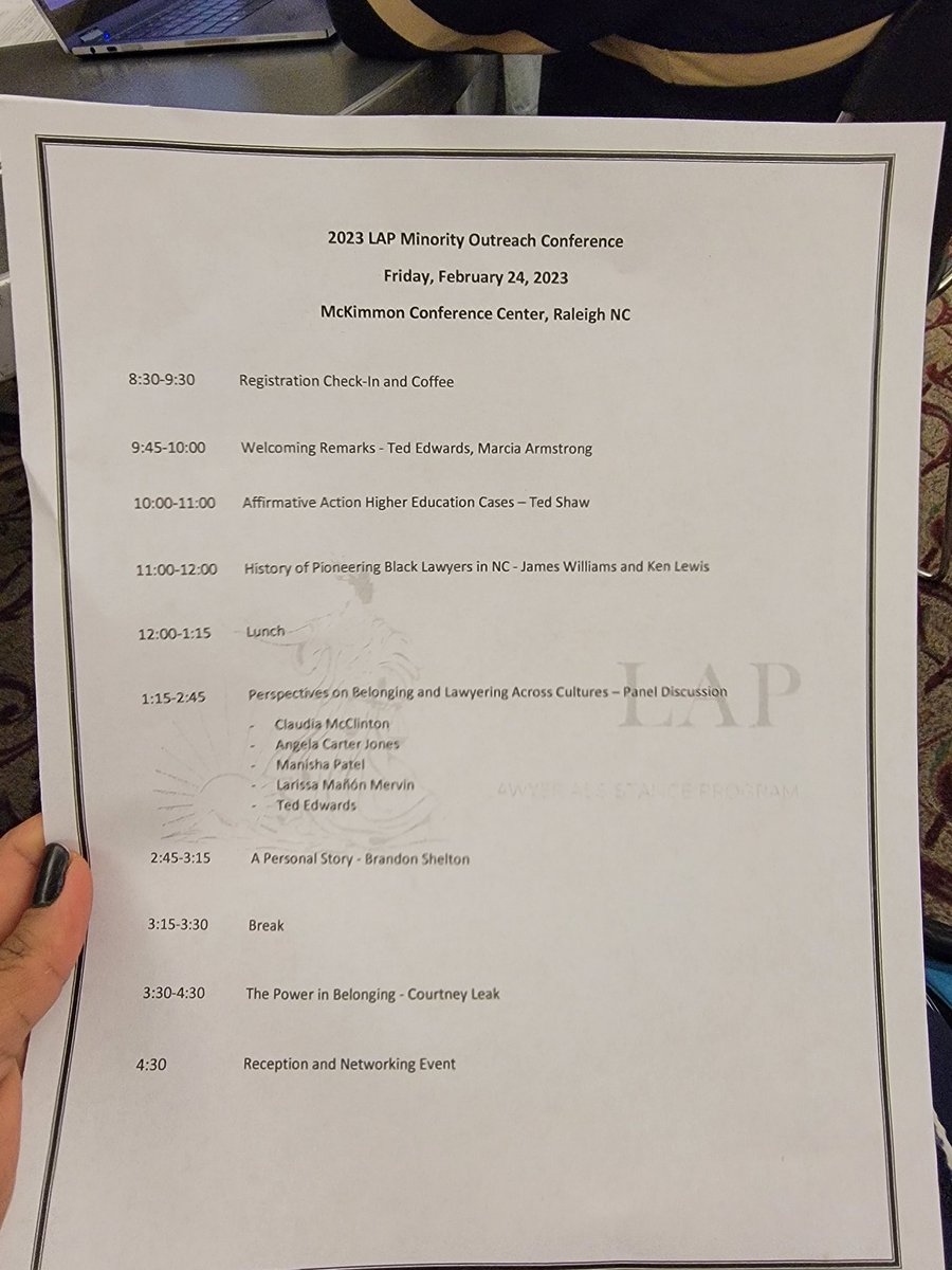 VTHokieEsq's tweet photo. This is SO amazing. Learning so much and feeling more and more empowered w/each presenter &the histories they share.
@NCLAPtweets @NCStateBar @NCAJ_ @LawyersMutualNC #NCABL https://t.co/B2Lo9StcuK