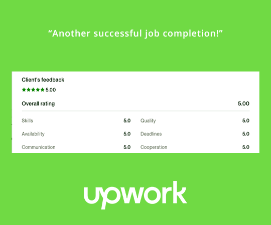 'Another successful job completion!' @Upwork 

#upwork #freelancer #Fiverr #uiux #webdesigner #webdeveloper #html #css #javascript #jquery #htmlemail #mailchimp #klaviyo #sendinblue #hubspot  #jobfinder #job #success #eccommerce #psdtohtml #figma #xd #JobSeekers #wordpress