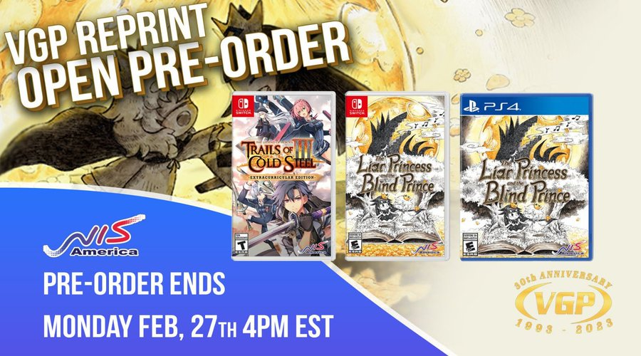 VideoGamesPlus_'s tweet photo. If you missed Liar Princess and the Blind Prince #NintenoSwitch reprint from our friends at NIS America.
Good News! Here's a second chance.
https://t.co/hSgbr6FjZr
#PS4 version is also available!
$44.99cad / $32.99usd
ETA: Late April 2023. https://t.co/SjcWx5uZwu