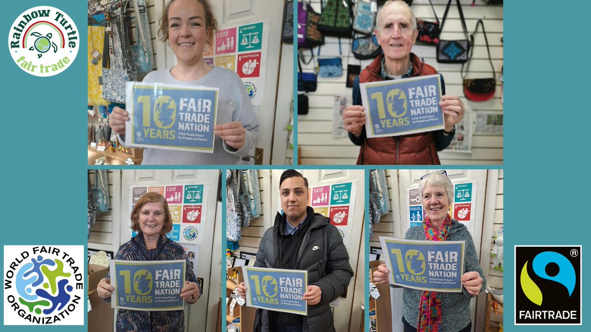Scotland has been a #FairTradeNation for #10years already! What an incredible achievement! Rainbow Turtle stands with all the farmers and producers in the global south and we are proud to be part of a nation that truly cares. Thank you <a href="/FairTradeNation/">Scottish Fair Trade</a> for all you are doing!