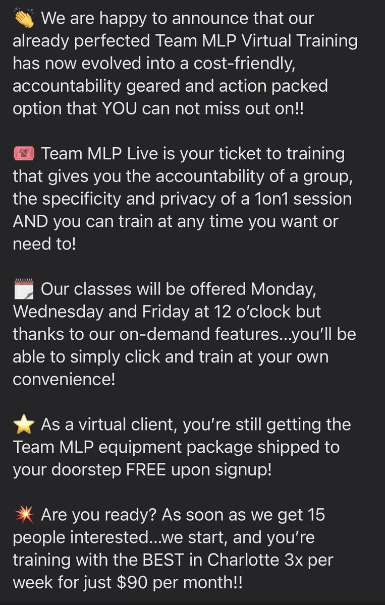 JayJohnsonMLP's tweet photo. 🚨NEW TRAINING OPTION!!🚨

📧 Message us or email us at info@jayjohnsonmlp.com to tell us you’re interested!

More info:

https://t.co/wZcnETSUFm https://t.co/uz5fg4ZloL