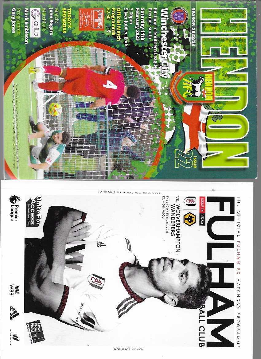 Arsenal History & Memorabilia (@progmonthly) on Twitter photo 2 very nice programmes arrived today <a href="/FuIIhamFC/">Fulham FC Official</a> for tonight's match + <a href="/HendonFC/">Hendon Football Club</a> from game 2 weeks ago. 5 page tribute to Bobby Moore and 4 about Bernard Jezzard's England debut are FFC highlights. HFC prog also has lots of history content but my fave was The Game we Love column. 2 very nice programmes arrived today <a href="/FuIIhamFC/">Fulham FC Official</a> for tonight's match + <a href="/HendonFC/">Hendon Football Club</a> from game 2 weeks ago. 5 page tribute to Bobby Moore and 4 about Bernard Jezzard's England debut are FFC highlights. HFC prog also has lots of history content but my fave was The Game we Love column.