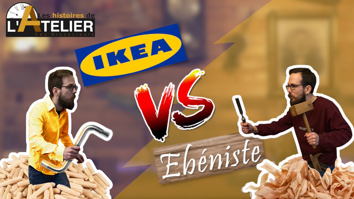 Latelie53137974's tweet photo. Nouvelle vidéo #youtube 🎬 
Ikea vs ébéniste... L'artisan contre le colosse ! 

👉 https://t.co/BhJsFYAdtb https://t.co/SHGcWlVyWe