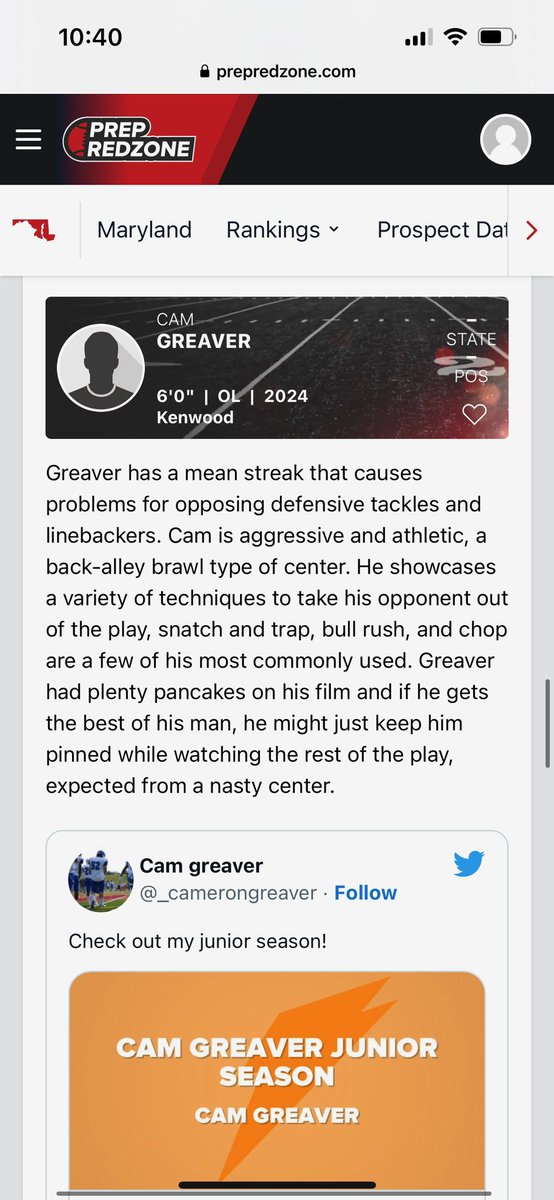 Remember the name!! youll need to🗣️#TrustTheProcess #win #prepzone #highschool #football #Dream <a href="/BigCoachSwain/">Clarence Swain III</a> <a href="/PrepRedzoneMD/">Prep Redzone Maryland</a> <a href="/CoachCoreydmv/">Corey Bailey</a> <a href="/PrepRedzone/">Prep Redzone 🏈</a>  appreciate the article and the recognition 🙏🙏💯