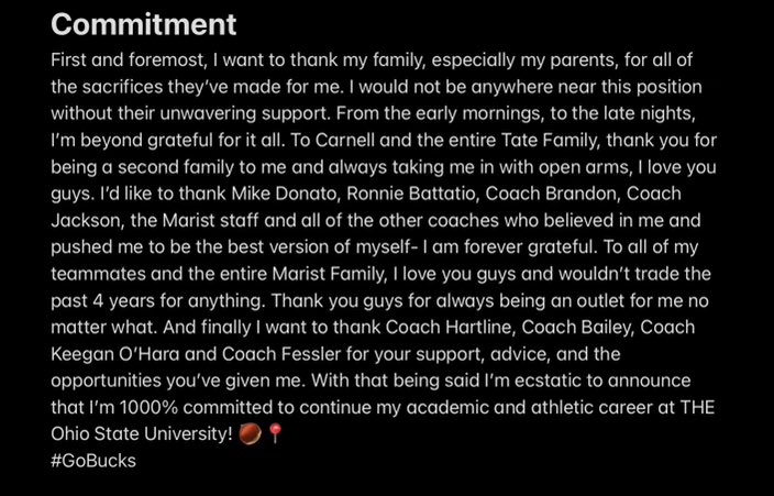 nolanbaudo's tweet image. 100% Committed!! #GoBucks
@RedHawkFB @OhioStateFB @brianhartline @CoachKee @11W @Tim_OBrien10