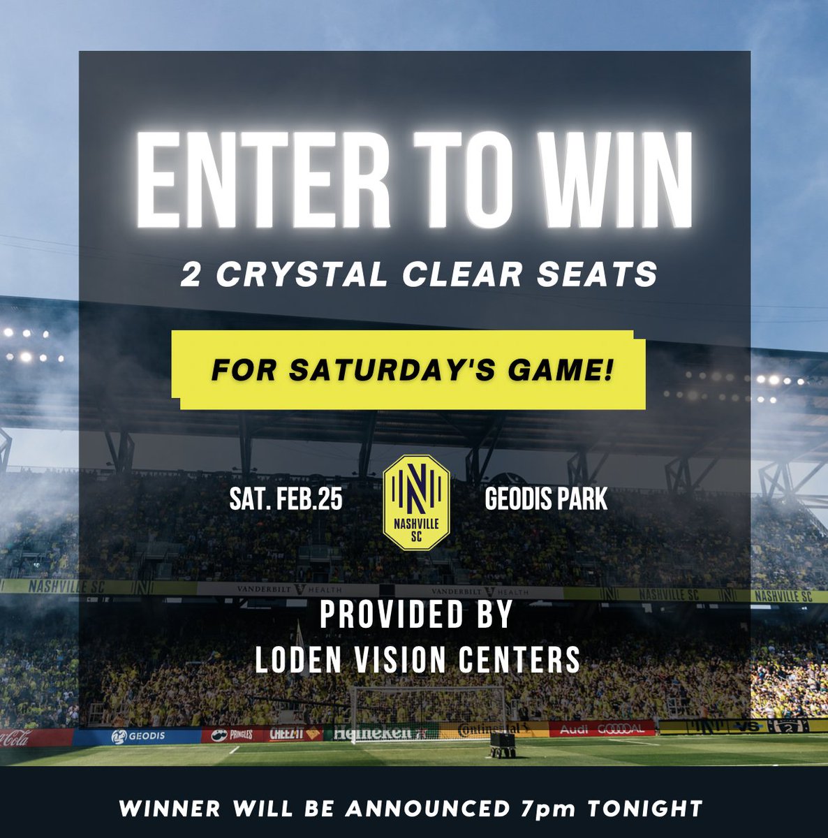 It's time for the first Crystal Clear Seats Giveaway of the season! ⚽️

Sign up on our website for your chance to win 2 of the best seats in the house! 

Here is the link to enter: zurl.co/Zw2m  ✨