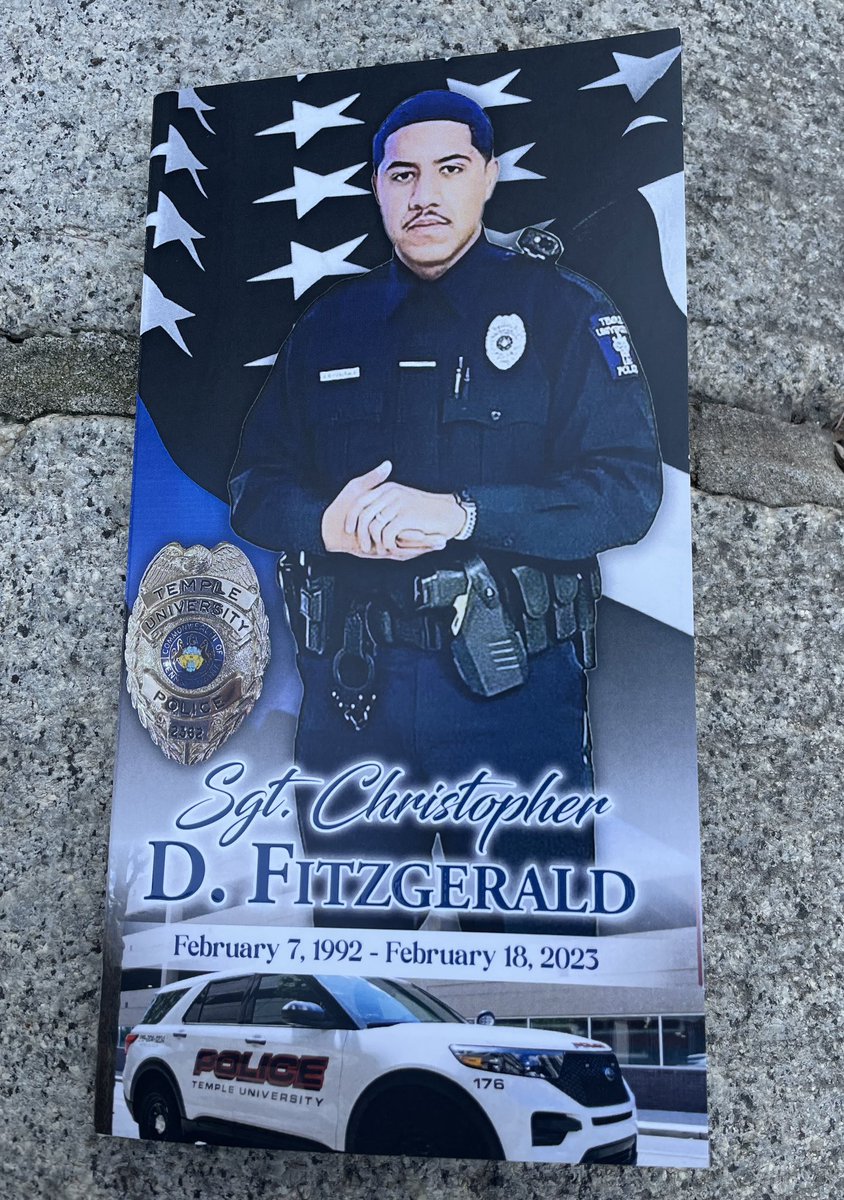 Philly Blast will not be posting today. Today is dedicated to our fallen hero, Officer Christopher Fitzgerald.  

The scripture the family chose: “I fought the good fight, I have finished the race, I have kept the faith…”  
2 Timothy 4: 7-8 🙏