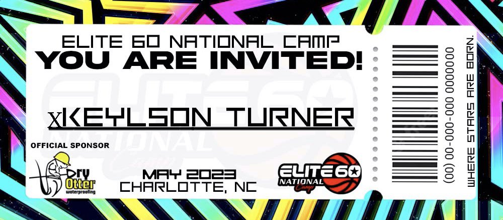 Class of 2023 6’7 Sacred Heart of Jesus High School (TN) Keylson Turner has been INVITED to the Elite 60 National Camp.