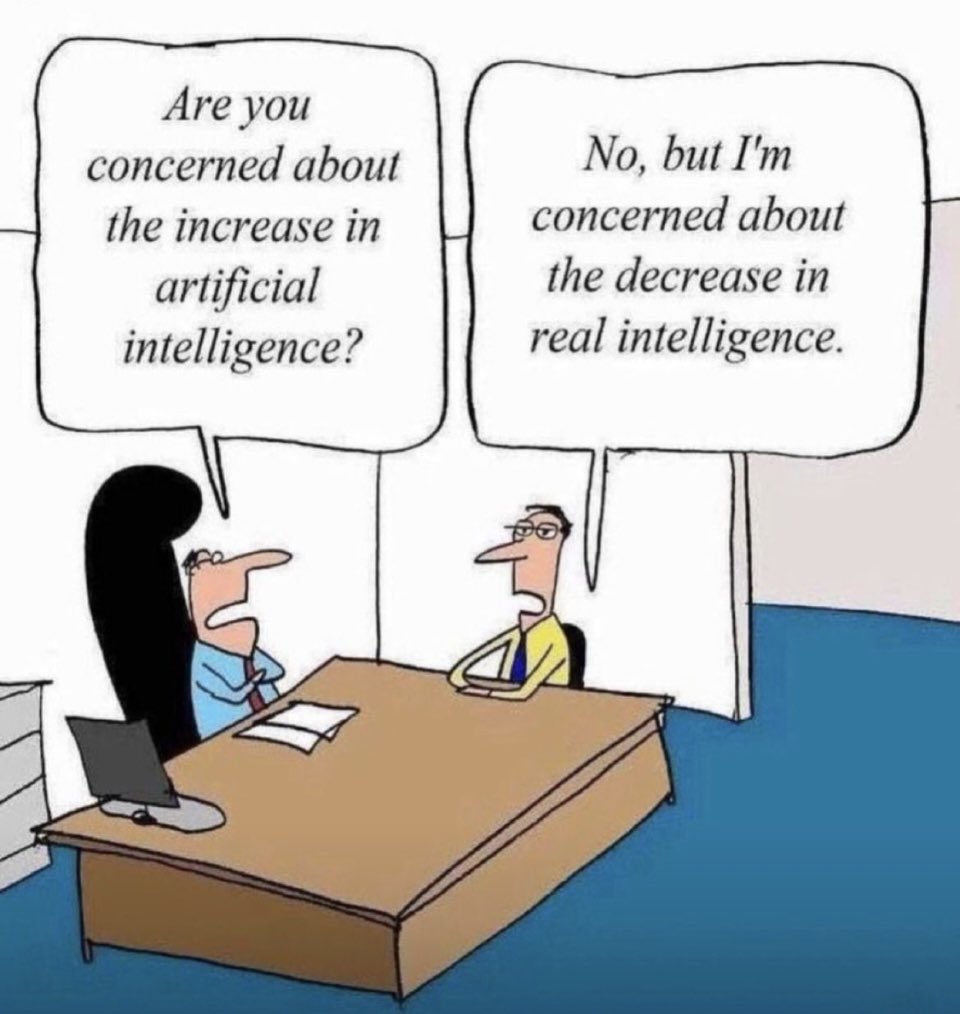 camilasanto's tweet photo. Just remember that it took us millennia to start manifesting #CommonSense before you rely on AI for tasks that should be done by humans. The goal is acceleration and optimization. You should train your AI to serve you. Not train your brain to be lazy. https://t.co/IMDspMpYgF