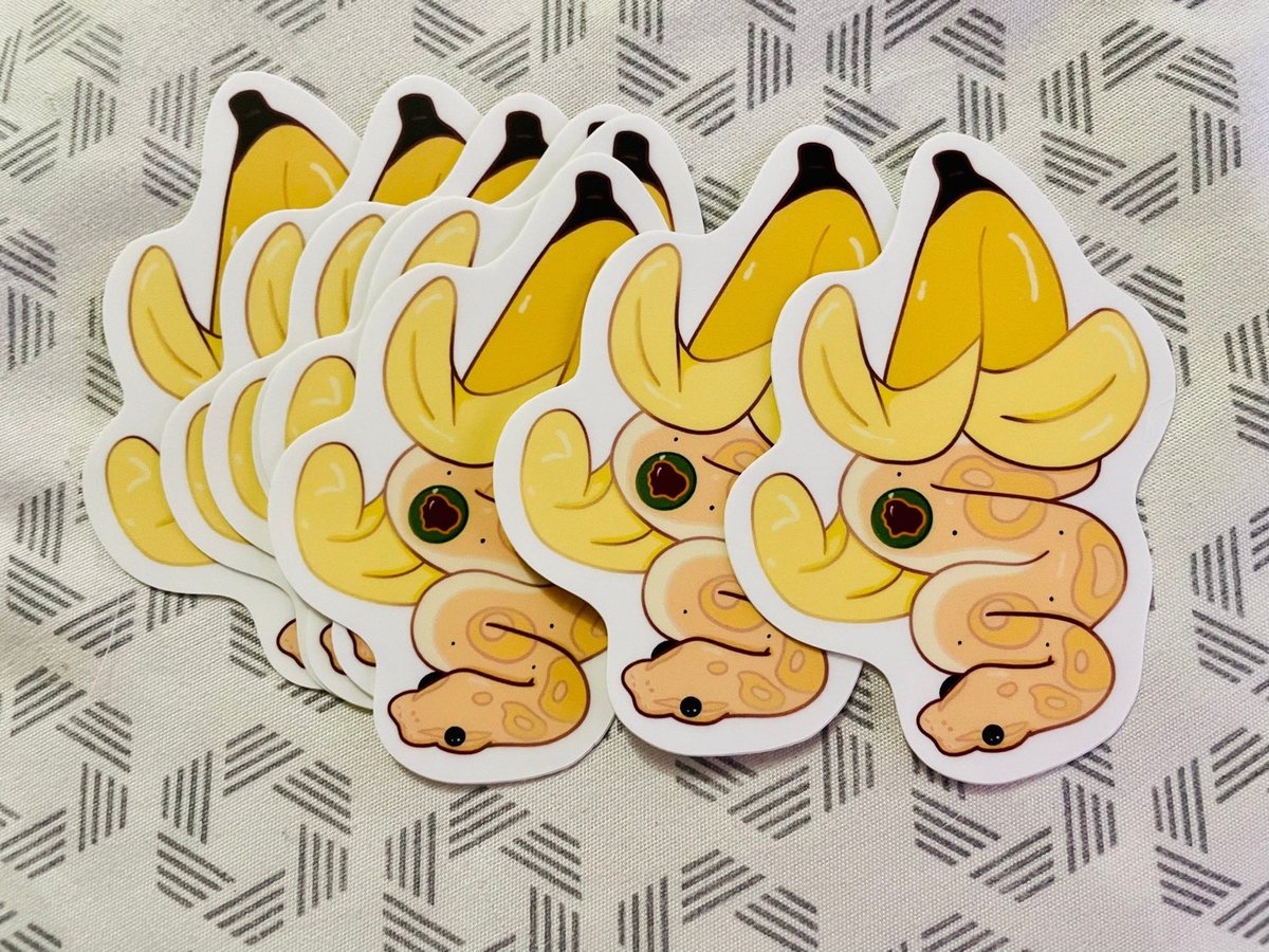 potchari_neko's tweet image. #etsy shop: Banana Ball Python Snake Sticker #bananaballpython #stickers #stationery #kawaii #art #drawing #snakes etsy.me/3xSwfaW
