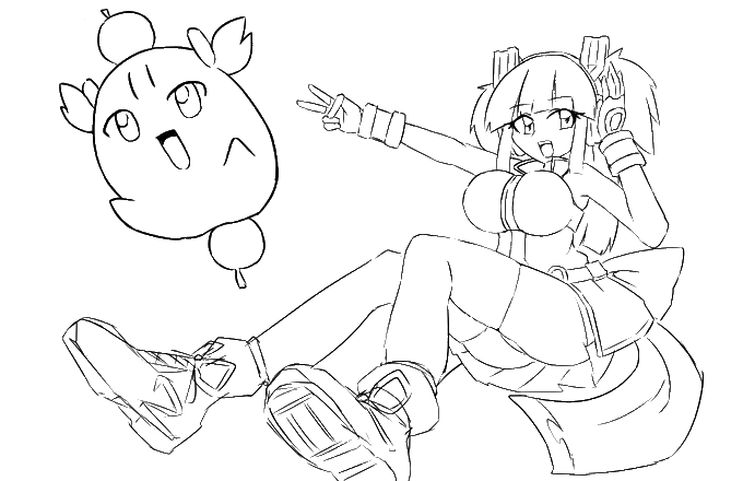 (※もうメインはできているのですがおともだちが想像以上にいたので描き切れていません。よって線画だけ進捗報告させてください。申し訳ありません。) 