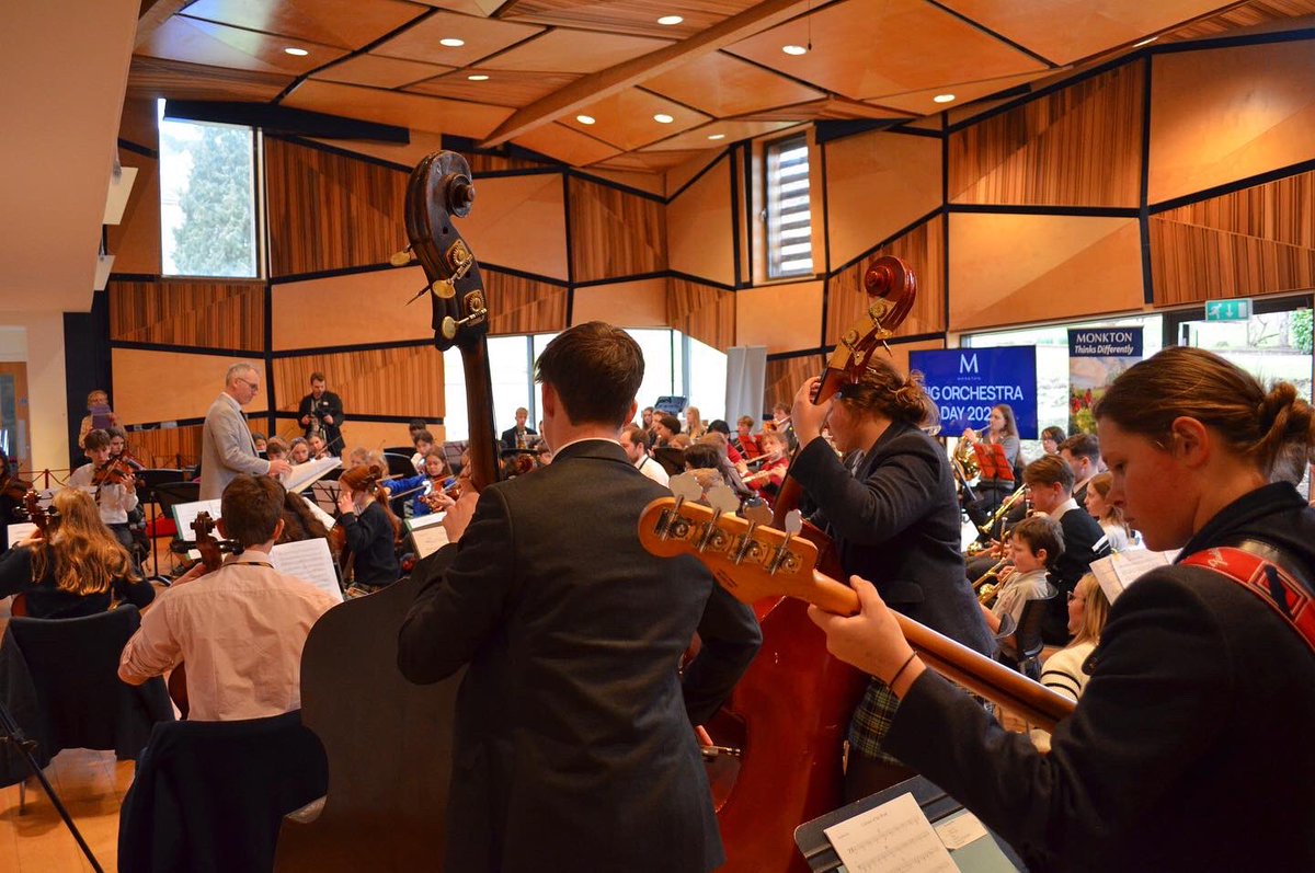 MonktonBath's tweet photo. A truly magical day of #MonktonMusic !🎶🎺🎻
Welcoming @combe_down @FreshfordPTA @AllHallowsSch @MonktonPrep for a collaborative Big Orchestra Day marking 50 Years of Disney. Thankyou to our Senior Ensemble, @MonktonMusic &amp; @MonktonPartners for the incredible opportunity!⭐️ https://t.co/rihYmQ4mfT