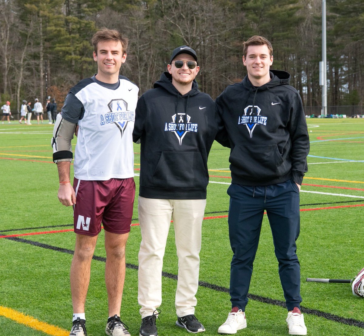 BCHigh's tweet image. Mike Slonina and his organization, @ASFL_Shoot4Cure, showcase some of the best athletes in the state in various sports to raise money for cancer research! #BCHigh lacrosse players James Carroll ’23 and Will Emsing ’23, recently played in the #ASFLClashAgainstCancer game 🥍