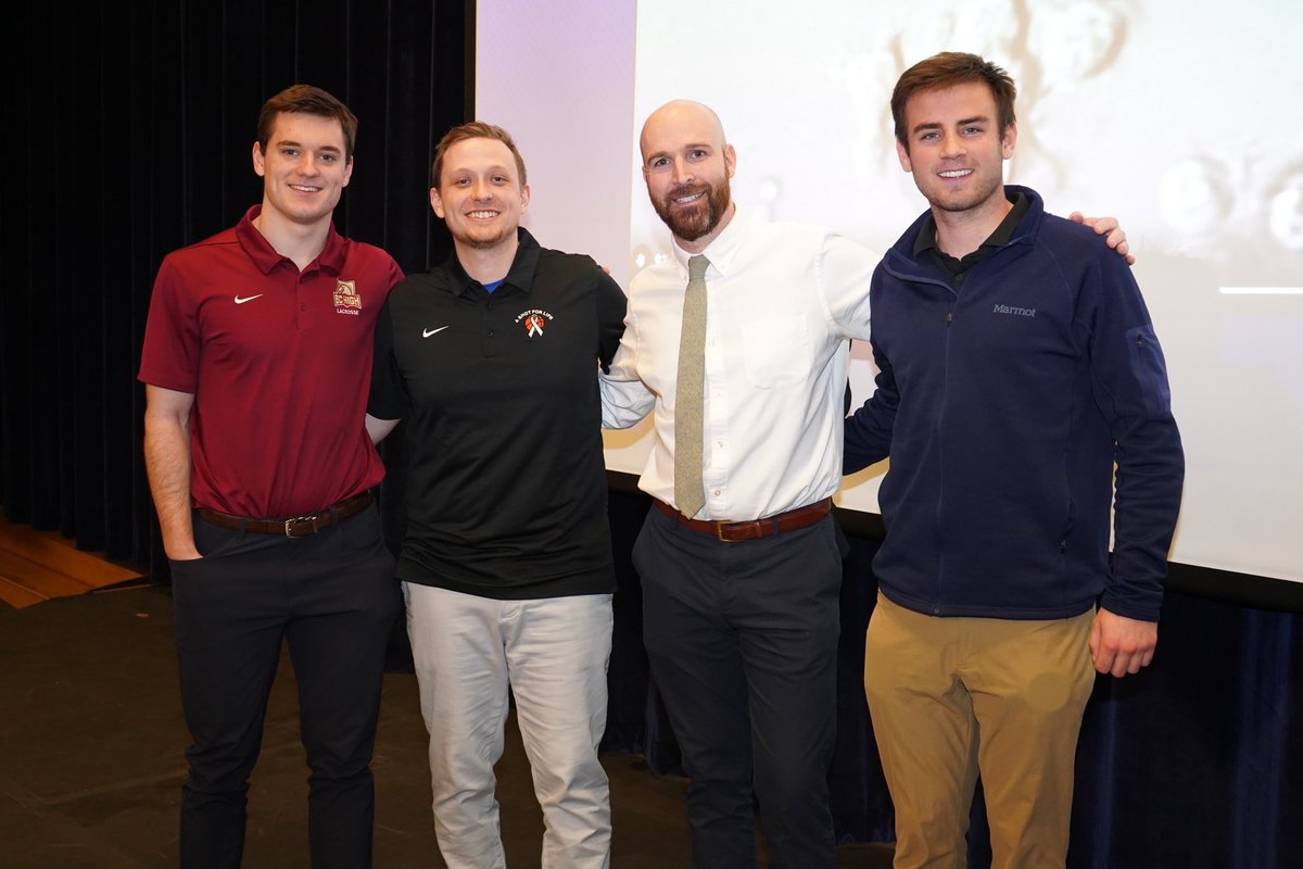 BCHigh's tweet image. Mike Slonina and his organization, @ASFL_Shoot4Cure, showcase some of the best athletes in the state in various sports to raise money for cancer research! #BCHigh lacrosse players James Carroll ’23 and Will Emsing ’23, recently played in the #ASFLClashAgainstCancer game 🥍