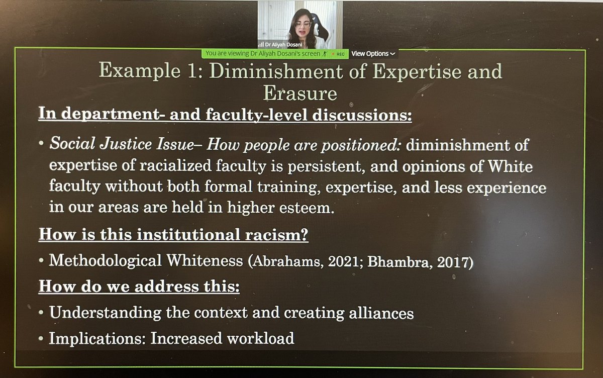 In this year’s Rebalance Power Lecture - learning lots from Dr. Aliyah Dosani about how institutional racism manifests in academic settings and how to address racial inequality in workplaces @LSHTM @GMentalHealth @AsmaeDoukani