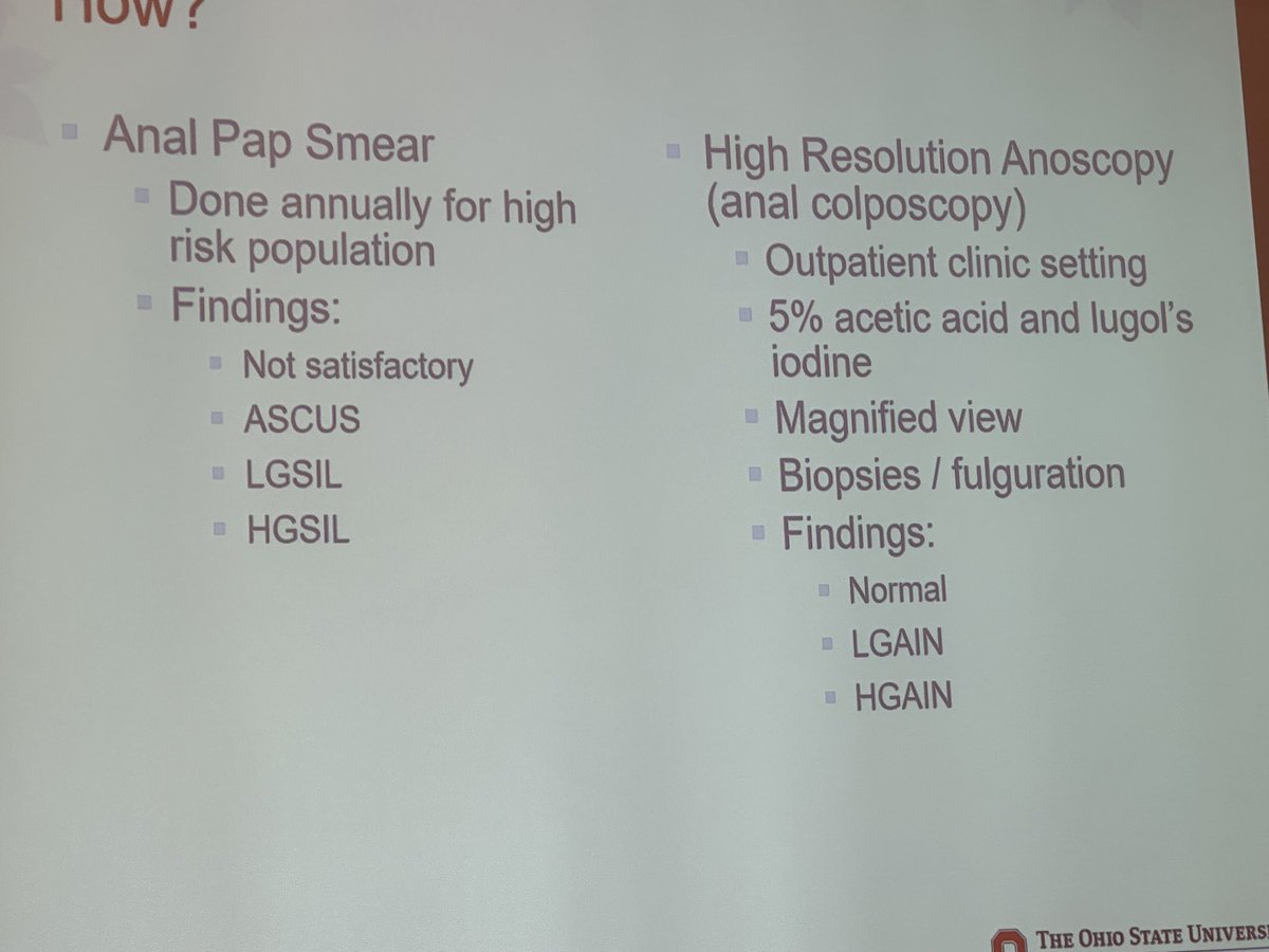 Dr Syed Husain @Colon_Doc discussing the importance of #AnalCancer screening in high risk populations at the #OSU_GI_Symposium @OSUCCC_James  #TheJamesAnalCancerScreeningClinic