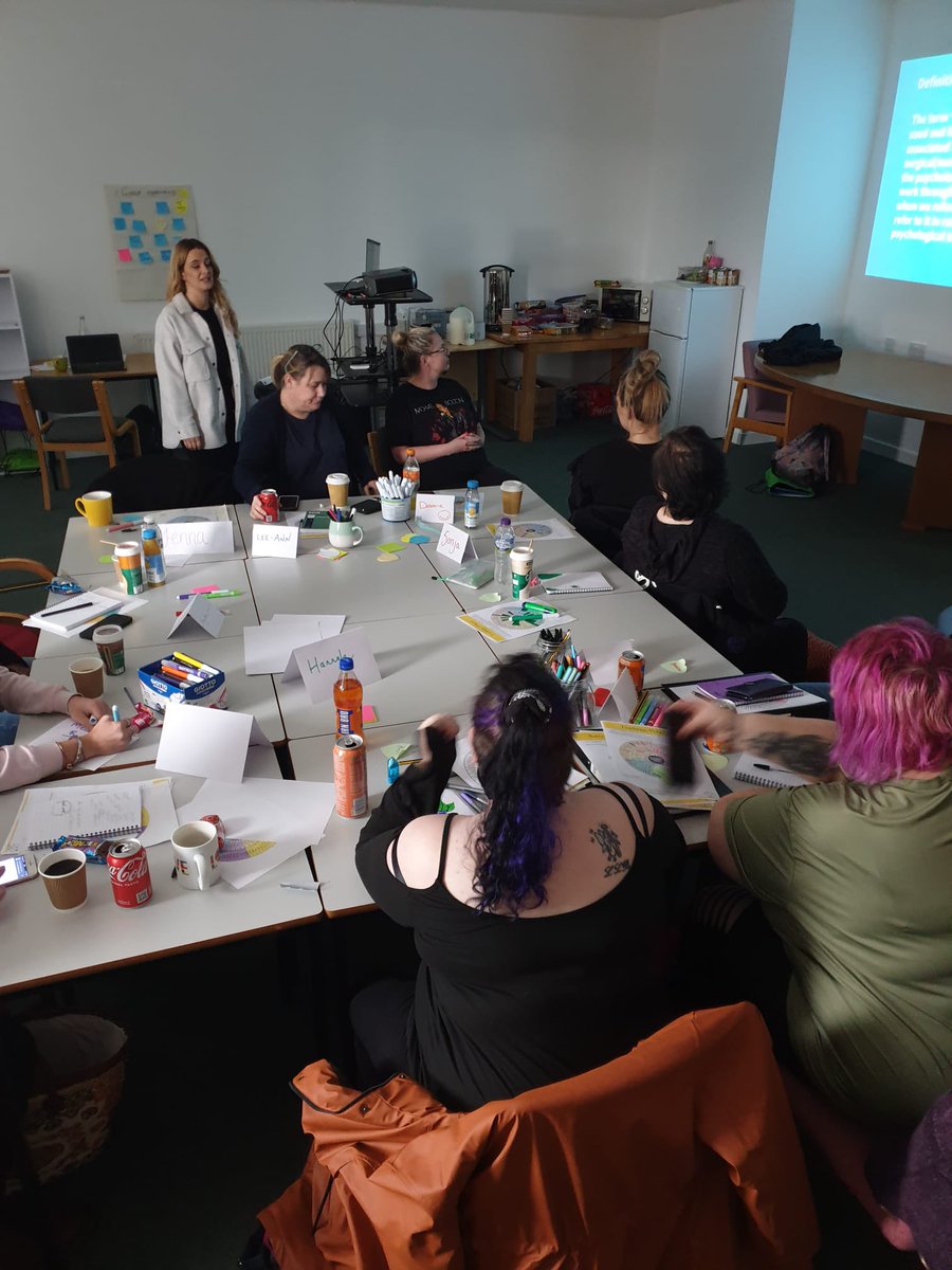 ResilienceLear1's tweet image. So…week 5 on our #TIER Pathway and the gang have been learning about Communication Styles, alongside a refresh on an Intro to Trauma. We also had #spacesforlistening, worked on emotional literacy using Feelings Wheels &amp;amp; rounded off the day with a movement Q&amp;amp;A activity. 🙌🏽⚙️📝🎓