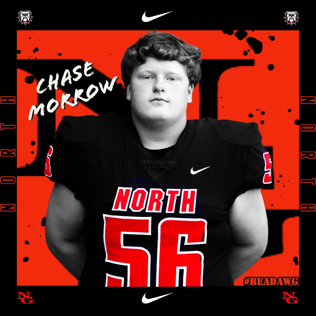 The Dawg Pound “Dawg Of The Week” is 2025 OL Chase Morrow! He went +20lb on squat, +25lb on bench &amp; +20lb on clean since last max day. Been killin it after school as well. Congrats &amp; great work @Chase86490088! LETS GOOOO!

#BeADawg #BAD #FAMILY #NORTH #CHAMPIONSHIPEVERYDAY #DOTW