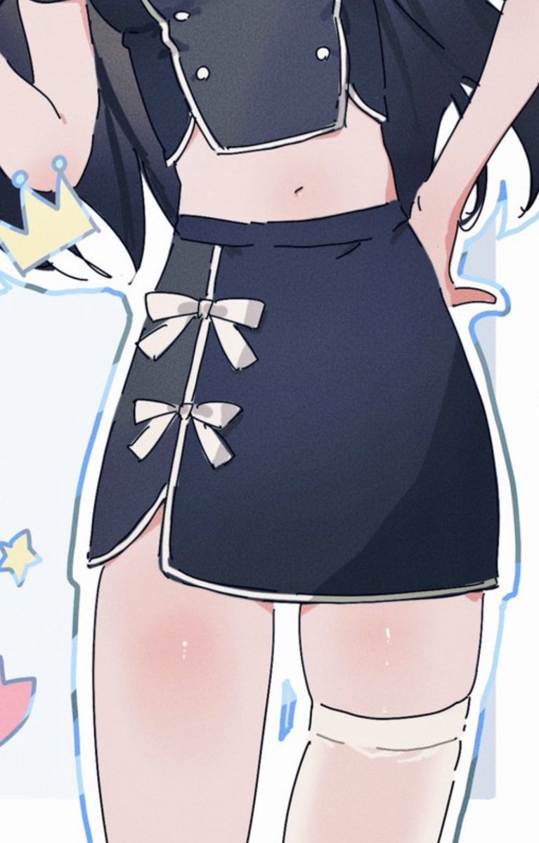 太腿ニーソもめっちゃ描いてます 