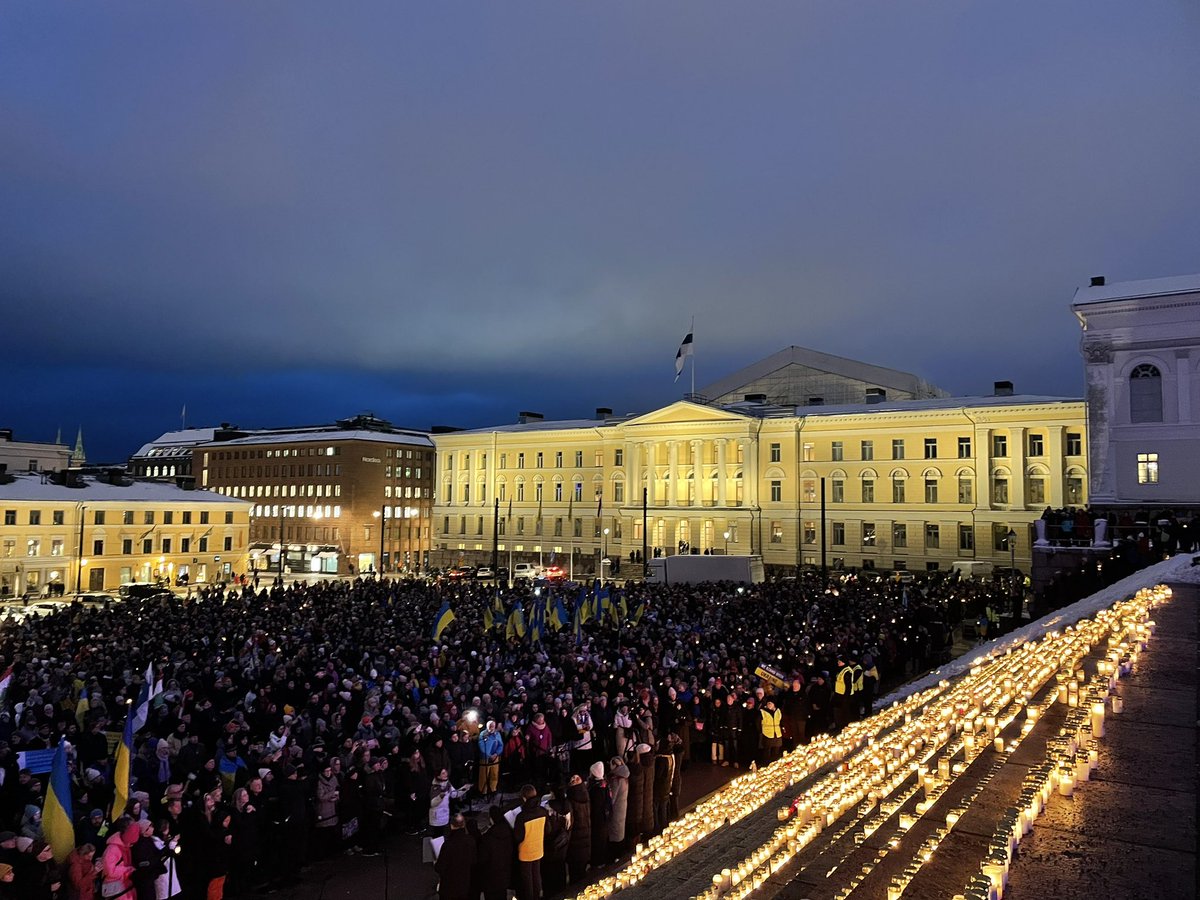 #solidaritywithukraine in #Helsinki one year since the beging of #Russiawar #WeStandWithUkraine