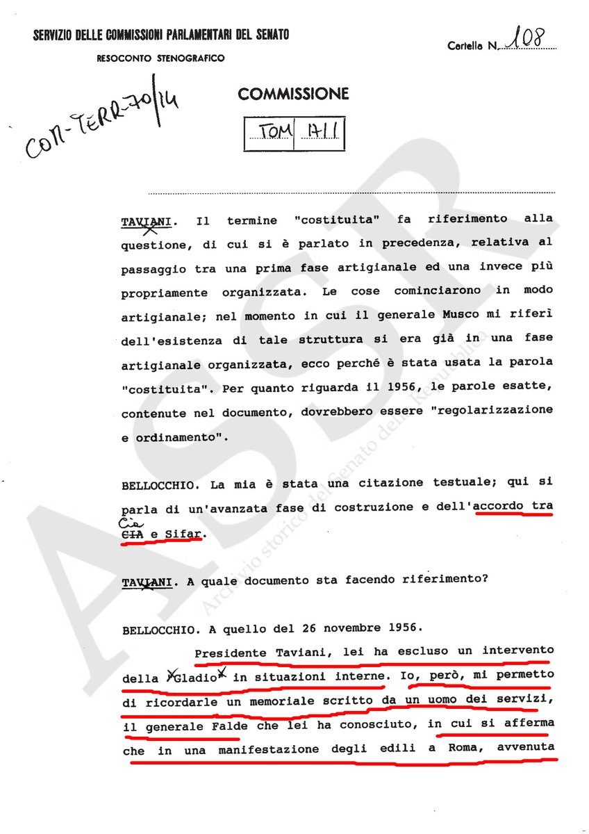 Wikileaks_Ita's tweet photo. #Gladio Memoriale del Gen #Falde, agente #SID Loggia #P2, rivela l'intervento dei gladiatori durante la manifestazione di protesta dei lavoratori edili esplosa nell'agosto del 1962 (1990) https://t.co/sa0PRJ4bOc