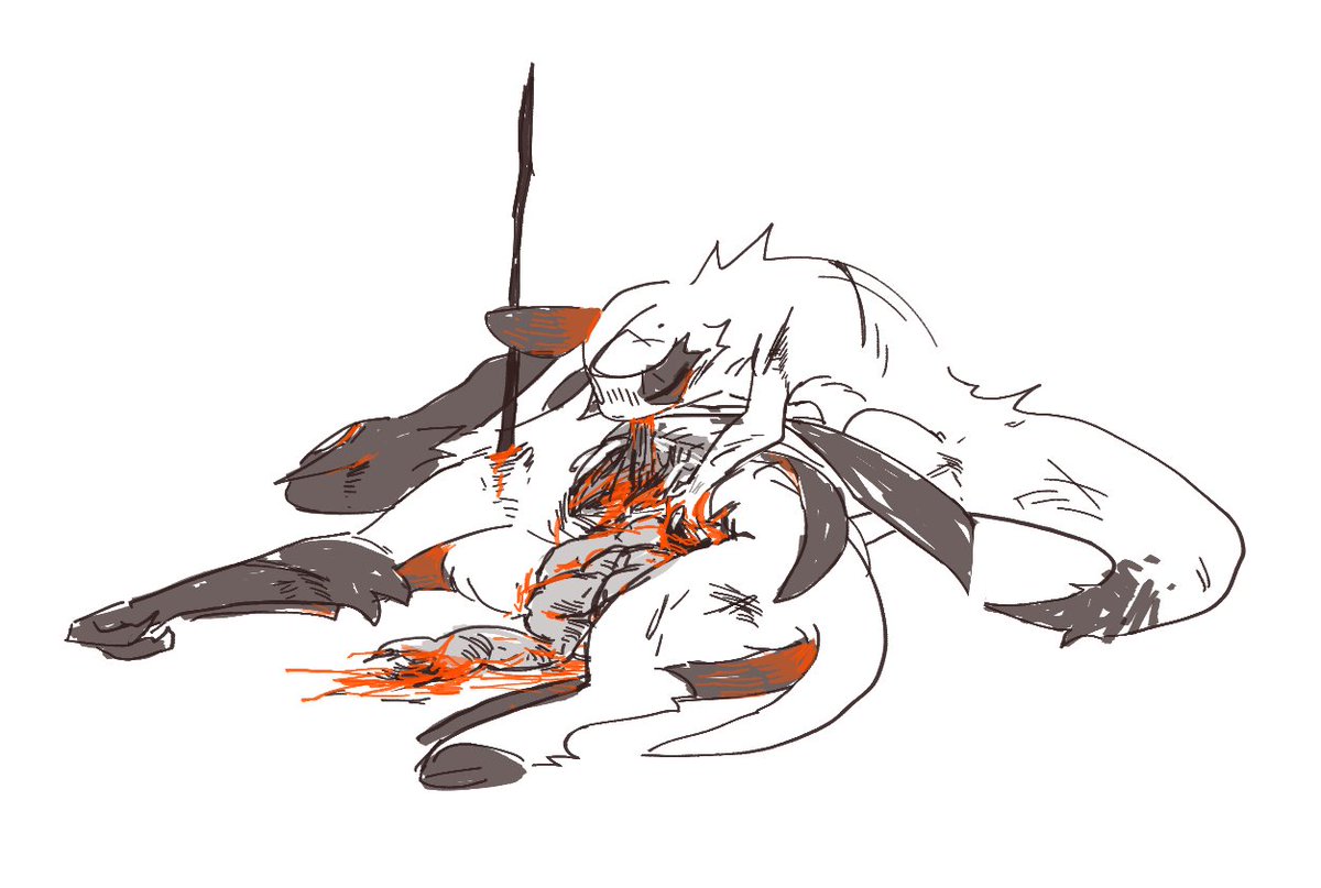 zerov_crow's tweet photo. #RainWorld #rainworlddownpour 
Aetificer x ScavKing（blood） https://t.co/ELLQV9wnW6