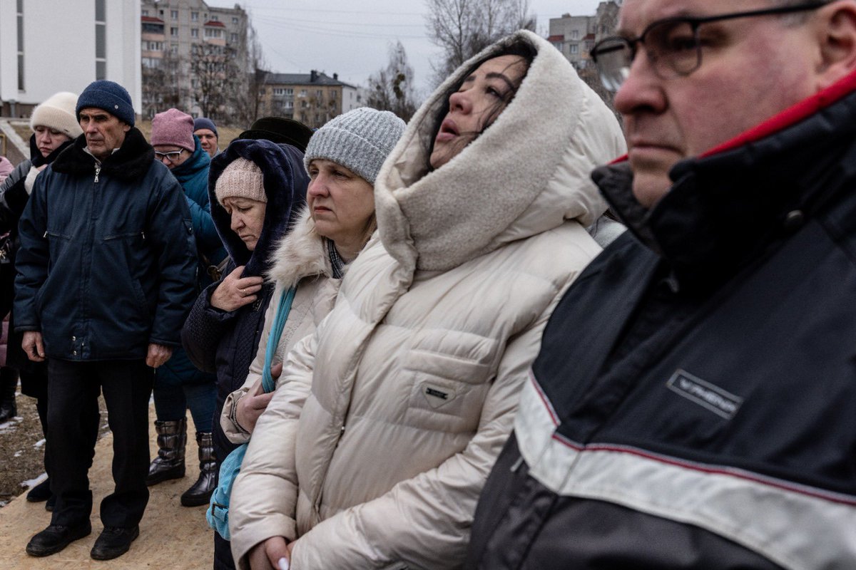 366 Days of war. People gathered in the town of Bucha to mark one year since the start of the conflict as they remembered and commemorated the victims of this brutal war, Bucha, Ukraine, February 24, 2023. 

#Ukraine #RussianInvasion #Bucha #Kyiv #photojournalism