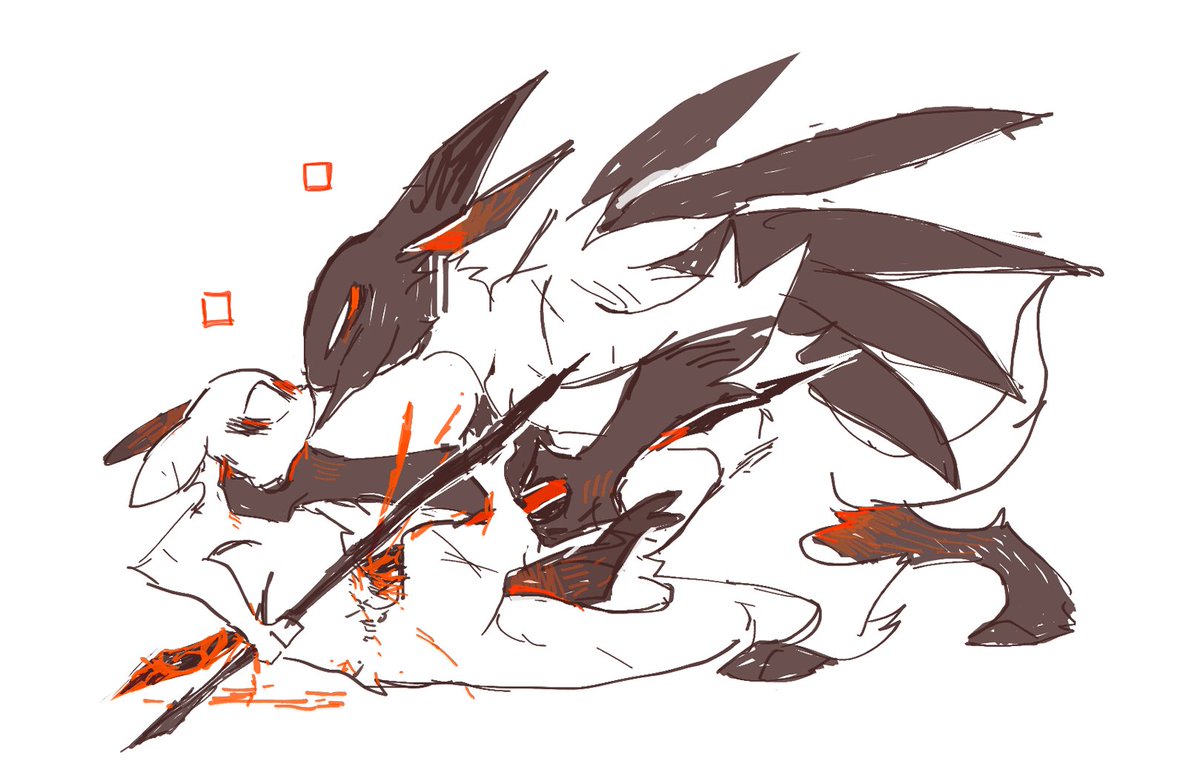 zerov_crow's tweet photo. #RainWorld #rainworlddownpour 
Aetificer x ScavKing（blood） https://t.co/ELLQV9wnW6