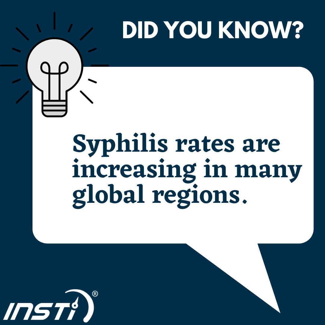 INSTI's tweet image. Syphilis is rising in Canada, the US, and the UK. But it&apos;s treatable w/ antibiotics if caught early. To protect yourself, practice safe sex + get tested regularly. Take charge of your sexual health – get tested for syphilis today. #INSTIFactFriday #syphilis #syphilistesting