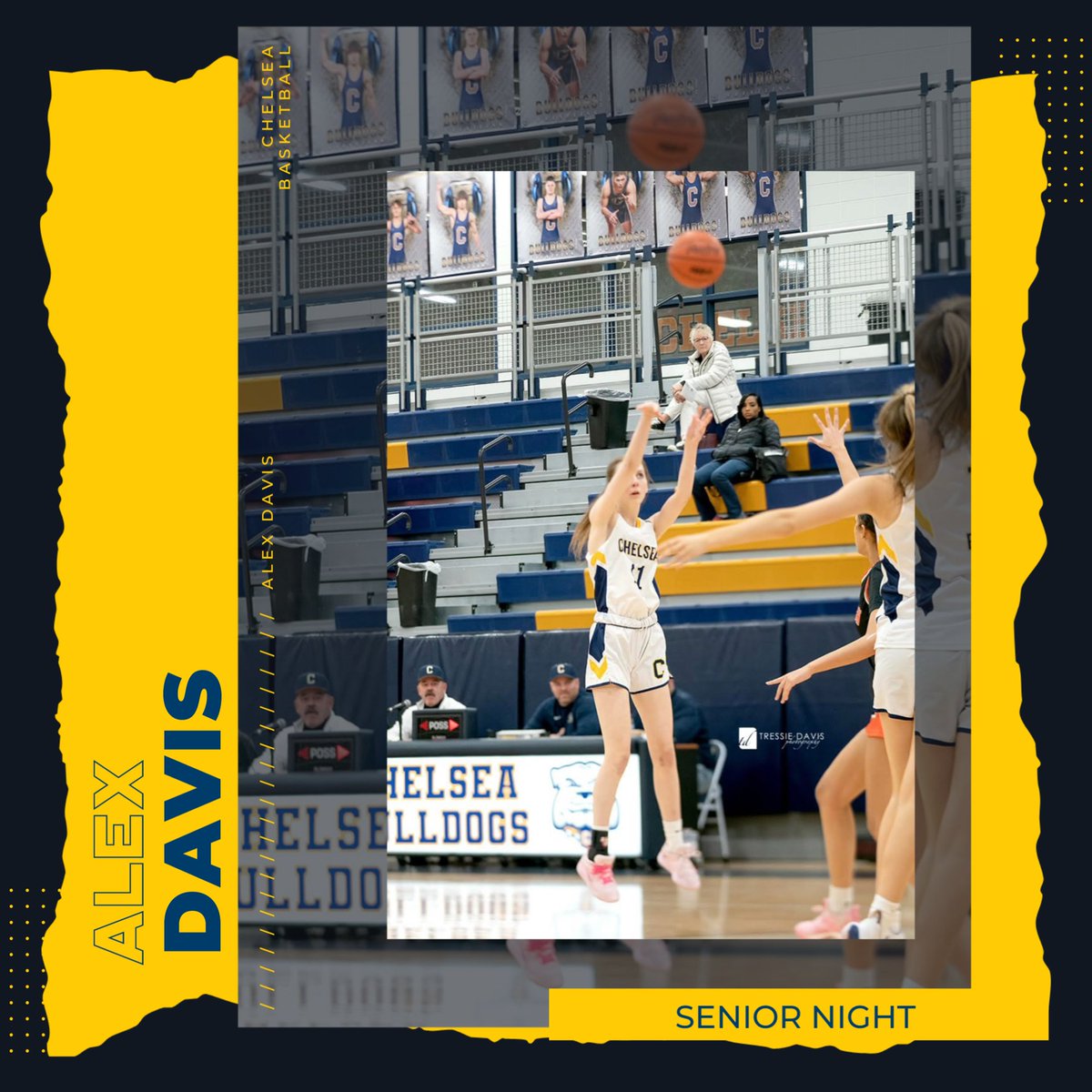 It's Senior Night!!! Please come celebrate Sr. Alex Davis and the Chelsea Bulldogs Girls Basketball Team!!!