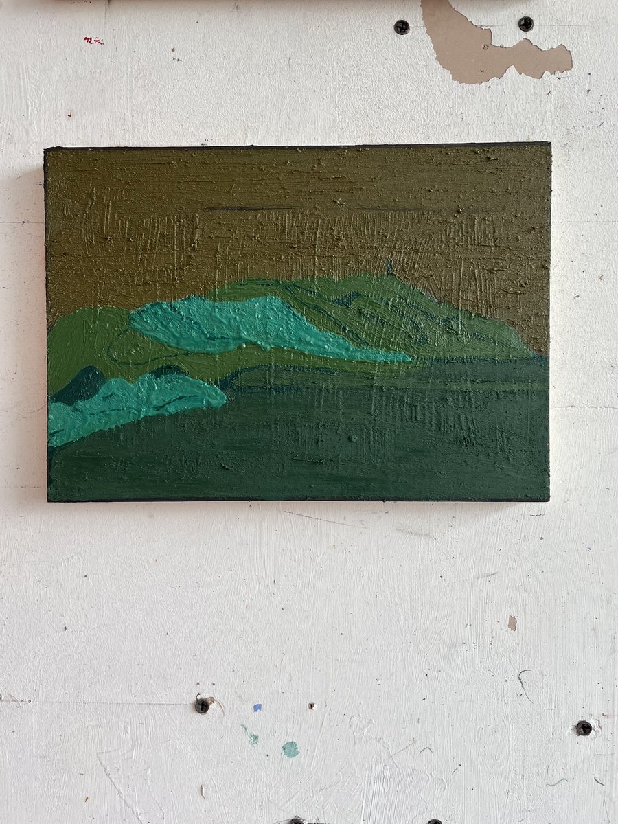 ClareThatcher2's tweet photo. On the studio wall….
From my current British Isles series of paintings & drawings.
1. Hope 2. Storm 3. Land.
All oil on plywood panel 23x30cm.
#contemporarybritishpainting #oilpainting #britishisles #inseries #scale #pigment #landscape #clarethatcher https://t.co/CSSFJQtr5x