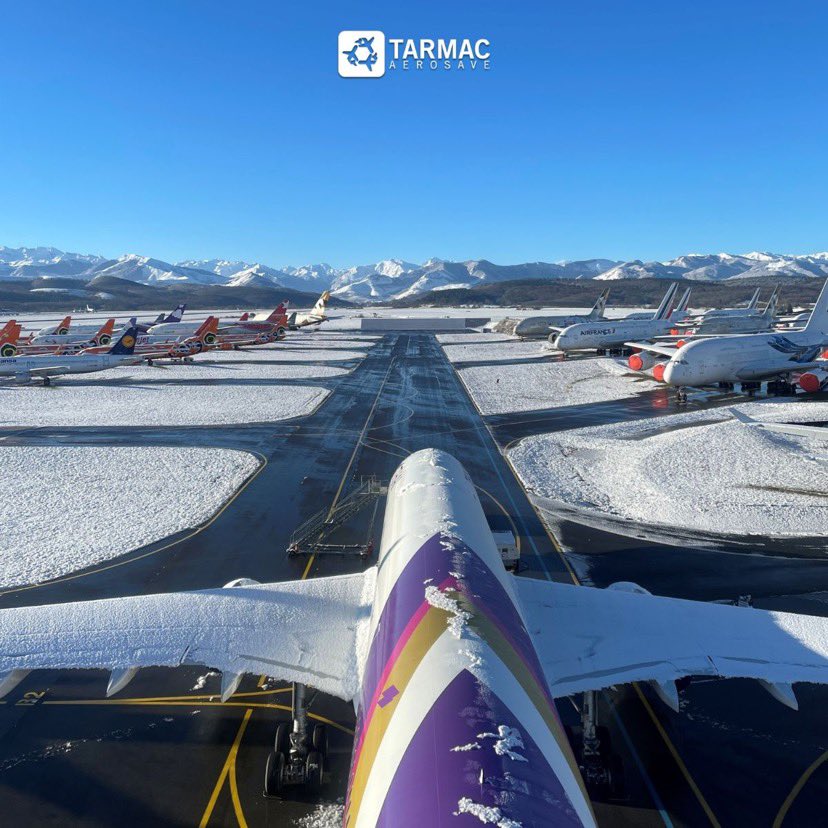 WorldALNews: RT @TarmacAerosave: [#PicOfTheDay]
 
Snowy day ❄
All our stored aircraft are well preserved in our parking of #Tarbes before they go back to sky.

 📷 by Kévin Combe #TARMACteam 
 
#AicraftStorage #AircraftMaintenance #AircraftCare