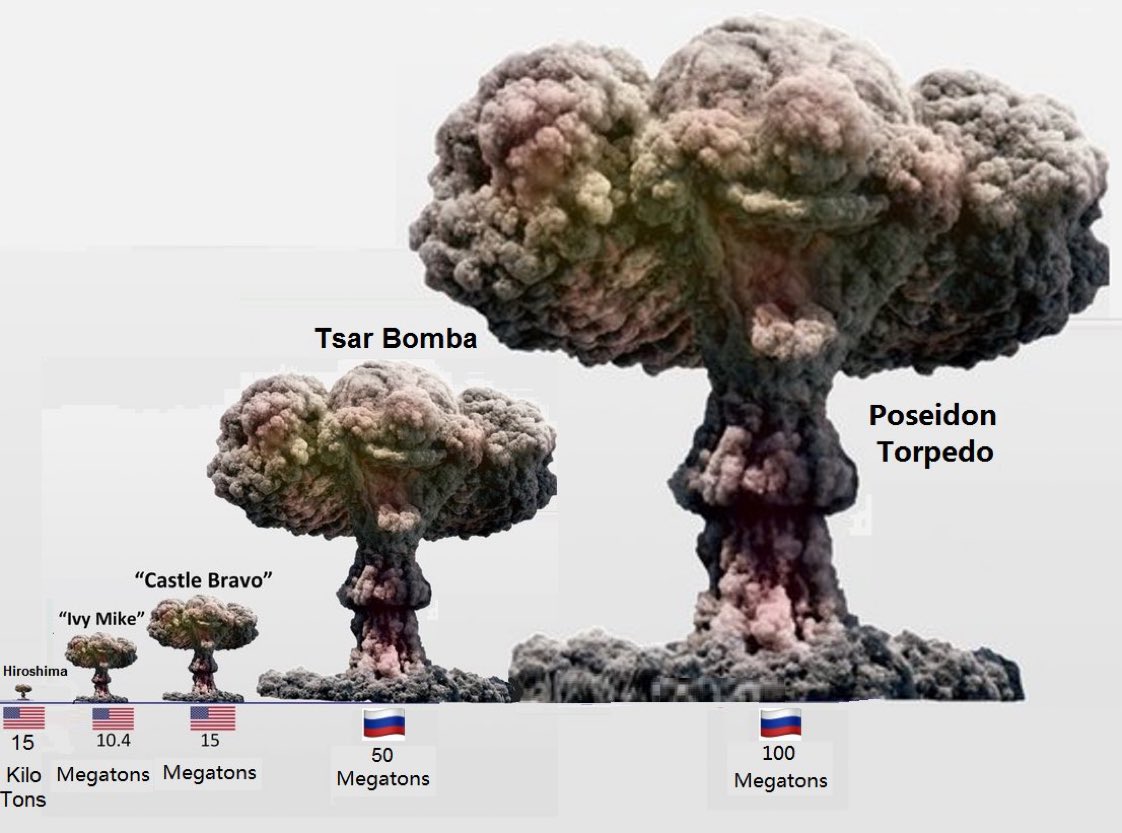 yo2thok's tweet photo. Bom Sarmat Rusia memang disiapkan untuk NATO. 

Daya ledak Bom Sarmat 13 X Kali hulu ledak Bom Poseidon dan bisa menghancurkan benua, terutama ketika meledak di udara, Air Defence NATO tidak dapat mencegat Sarmat. https://t.co/6b9queJ21d