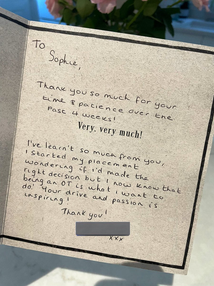 Feeling grateful after receiving some lovely feedback and gifts from a student occupational therapist who I have supported through her first 4 week placement in the inpatient therapy team☺️💚 <a href="/RBHAcuteTherapy/">Bolton Urgent Care Therapy Team</a>