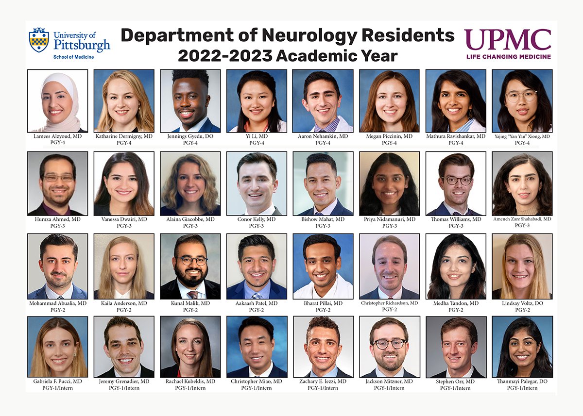 Today we're thankful for each of our 32 devoted residents who help make our neurology residency one of the most innovative and successful programs in the country! <a href="/upmcneuro/">UPMC Neurology Residents</a> #UPMCThankaResidentDay #ThankaResidentDay