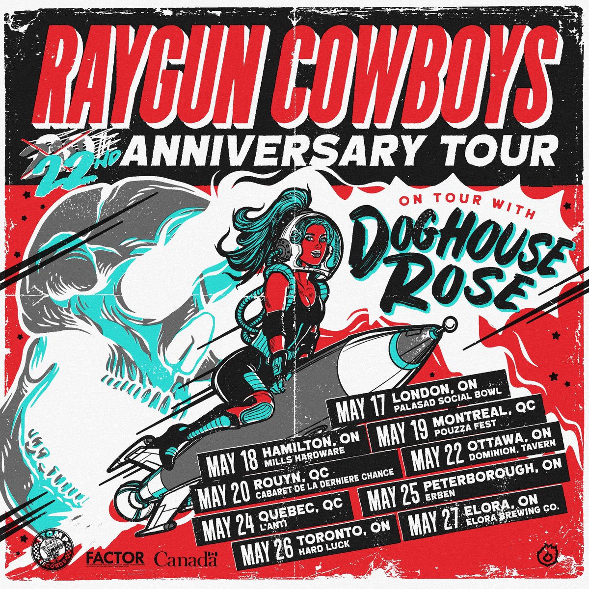 We are hitting the road in May with Raygun Cowboys! <a href="/StompRecords/">Stomp Records</a>