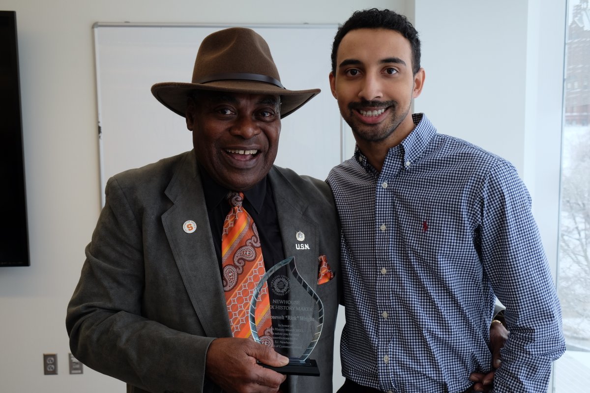 NewhouseSports's tweet image. A great day for @NewhouseSU and @NewhouseSports as we celebrate our beloved Dr. Roosevelt 'Rick' Wright and Dean Hubert 'Hub' Brown for their honors receiving the S.I. Newhouse Black History Maker Award. We are so proud of both of them!