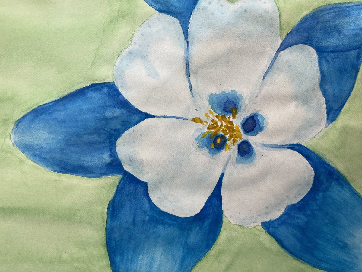 Who is ready for spring weather? 🙋🏻‍♀️. Maybe our flower paintings brought on the warmer temperatures?  @bethcosta6 <a href="/MonticelloHigh/">Monticello High</a> <a href="/ACPSFineArts/">ACPS Arts</a> #watercolor #artsed