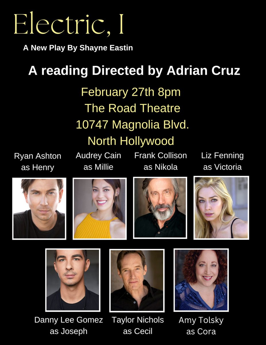 Come hear my new play read by these wonderful actors! Directed by my friend Adrian Cruz! At @roadtheatre This Monday Feb 27 8pm. Tickets available here: ci.ovationtix.com/35065/producti… So grateful to have worked alongside the amazing playwrights in The Road's UC Program. #lathtr
