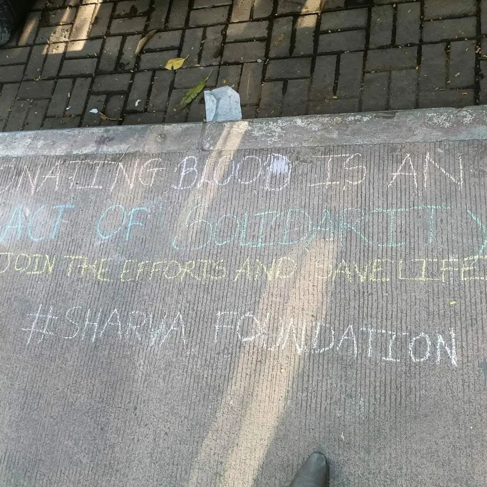 Sharvacharity's tweet image. Chalk of a Marshal Drive in collaboration with bondsocially NGO.
Location- FC road Pune✔

#sharvains #Pune #cleanpune #fcroad #pmc #ngo #socialcause #Awareness #campaign