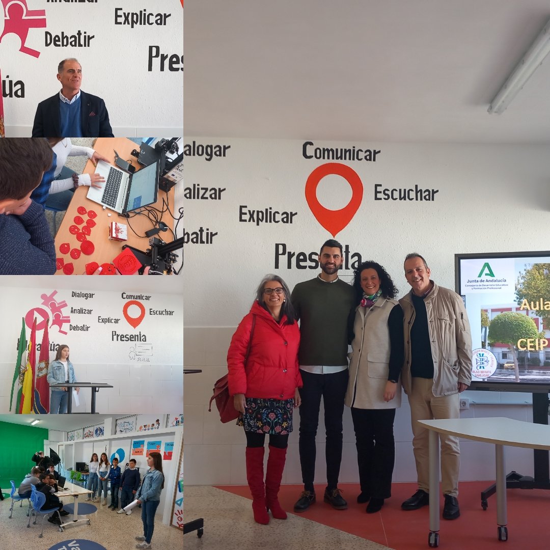 Hoy la directora del @cepdejerez <a href="/eufemiarosso/">Eufemia Rosso</a>, junto al asesor de referencia, Manuel Quesada, han asistido a la inauguración del aula del futuro del <a href="/CEIPBlasInfante/">CEIP BLAS INFANTE</a>. Nuestra enhorabuena a toda la comunidad educativa @educaand @formacprofand