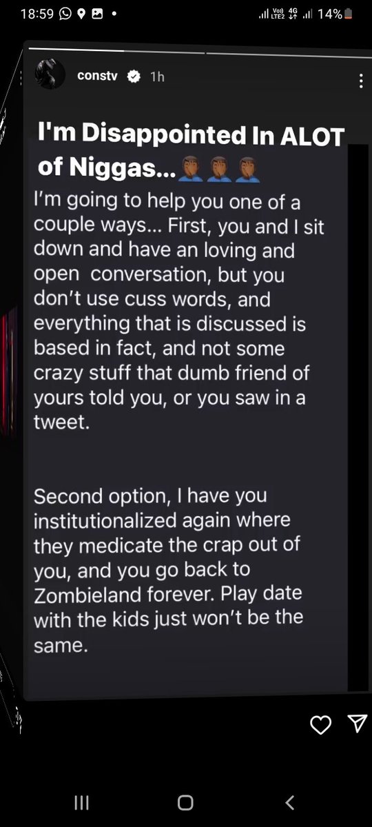 YandhiToday's tweet photo. @ItsTheCons coming through with a message for the Opps..#ImDisappointed https://t.co/apXVZvLR8I