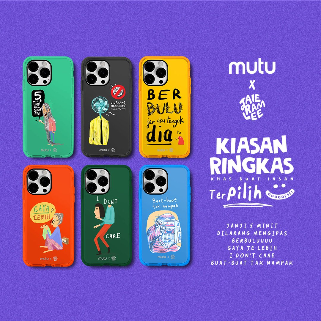 jaieramlee's tweet photo. It’s official! Mutu Case just dropped a special collaboration collection: 

Jaie Ramlee x Mutu Case Vol. 2🙌🏼

We have 6 iphone case and 4 airpods case brand new designs altogether, exclusively made for you guys. https://t.co/AhdCBgM0mq