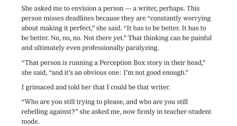 Maybe writers aren’t missing deadlines because of perfectionism and self-perception but because we’re overwhelmed caregivers and workers w/ multiple jobs struggling in systems dominated by the absurd whims of callous billionaires 🧐