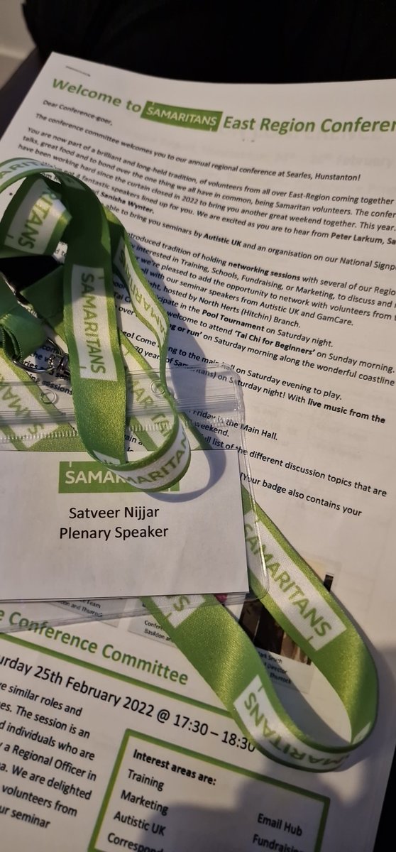 _satveernijjar's tweet photo. Great to be back in Hunstanton, Norfolk to speak at the Samaritans East Region '70 years; Whoever, Whatever, Together' Conference #SamaritansERC2023 https://t.co/kX29oCTO6r